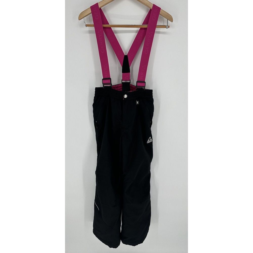 Gerry Size 10/12 Girls Snow Pants‎ Bibs Black And Pink.    2350